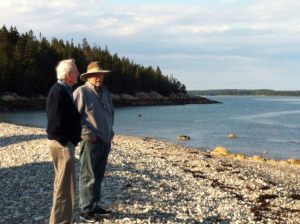 My Uncle Jack and me on the Atlantic shore, Owls Head, Maine